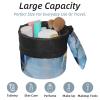 2PCS Colored Marble-375 Travel Cosmetic Bag Makeup Organizer, Drawstring Bathroom Cases - Cylindrical & Small Toiletry Bag view 2