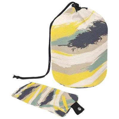2PCS Abstract Art-602 Travel Cosmetic Bag Makeup Organizer: Stylish Bathroom Cases with Drawstring, Cylindrical & Small Toiletry Bag