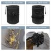 2PCS Marble Texture-351 Travel Cosmetic Bag Makeup Organizer, Drawstring Bathroom Cases - Cylindrical & Small Toiletry Bag view 3