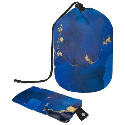 2PCS Art Marble-248 Travel Cosmetic Bag: Your Ultimate Makeup Organizer & Bathroom Cases - With Drawstring, Cylindrical & Small Toiletry Bag