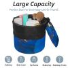 2PCS Art Marble-248 Travel Cosmetic Bag: Your Ultimate Makeup Organizer & Bathroom Cases - With Drawstring, Cylindrical & Small Toiletry Bag view 2