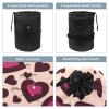 2PCS Love Pattern-204 Travel Cosmetic Bag: Your Ultimate Makeup Organizer & Bathroom Cases - With Drawstring, Cylindrical & Small Toiletry Bag view 3