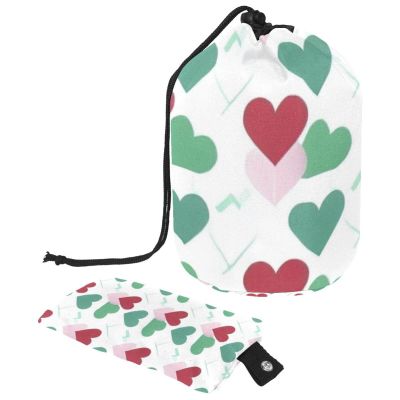 2PCS Colorful Love-32 Travel Cosmetic Bag: Your Ultimate Makeup Organizer & Bathroom Cases - With Drawstring, Cylindrical & Small Toiletry Bag