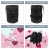 2PCS Art Love-162 Travel Cosmetic Bag Makeup Organizer: Stylish Bathroom Cases with Drawstring, Cylindrical & Small Toiletry Bag view 3
