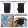 2PCS Marble Texture-360 Travel Cosmetic Bag: Your Ultimate Makeup Organizer & Bathroom Cases - With Drawstring, Cylindrical & Small Toiletry Bag view 3