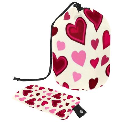 2PCS Art Love-180 Travel Cosmetic Bag: Your Ultimate Makeup Organizer & Bathroom Cases - With Drawstring, Cylindrical & Small Toiletry Bag