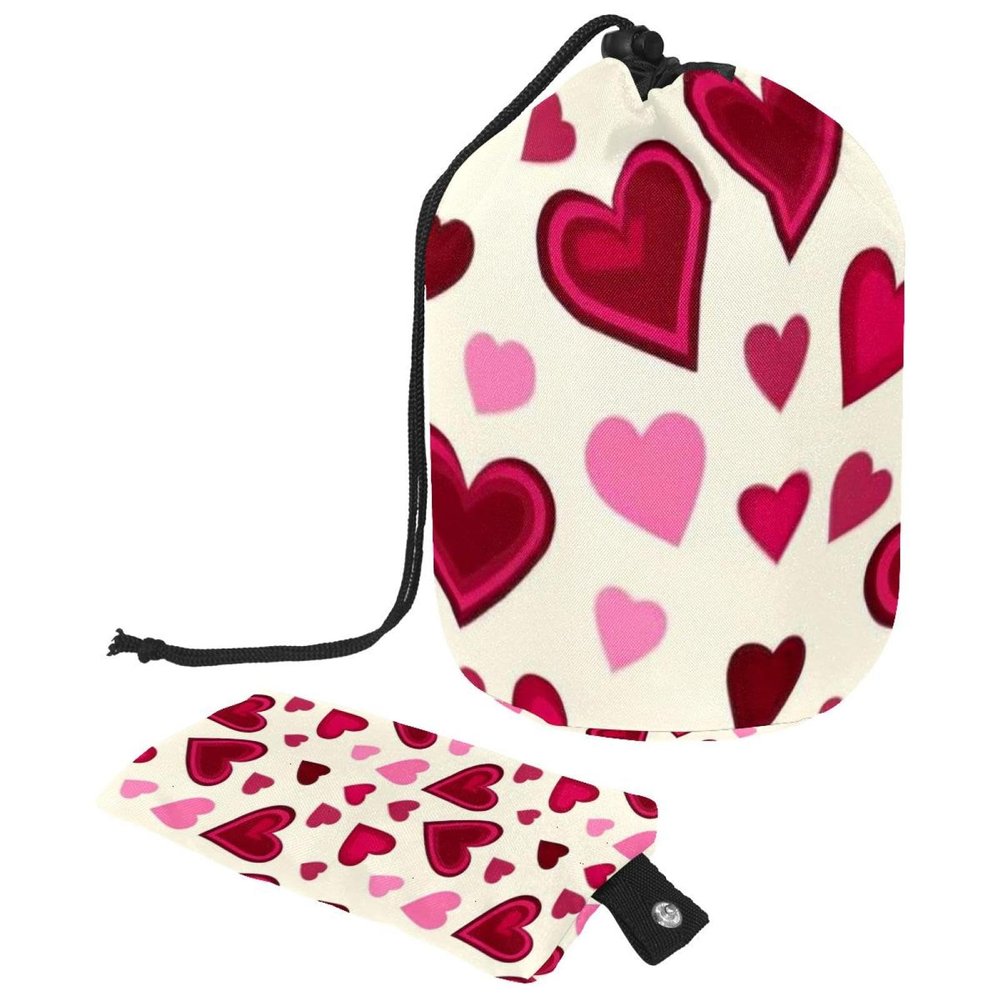 2PCS Art Love-180 Travel Cosmetic Bag: Your Ultimate Makeup Organizer & Bathroom Cases - With Drawstring, Cylindrical & Small Toiletry Bag