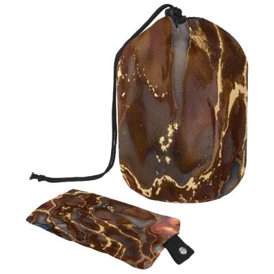 2PCS Marble Texture-336 Travel Cosmetic Bag: Your Ultimate Makeup Organizer & Bathroom Cases - With Drawstring, Cylindrical & Small Toiletry Bag