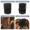 2PCS Marble Texture-336 Travel Cosmetic Bag: Your Ultimate Makeup Organizer & Bathroom Cases - With Drawstring, Cylindrical & Small Toiletry Bag view 3