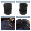2PCS Marble Texture-331 Travel Cosmetic Bag Makeup Organizer, Drawstring Bathroom Cases - Cylindrical & Small Toiletry Bag view 3