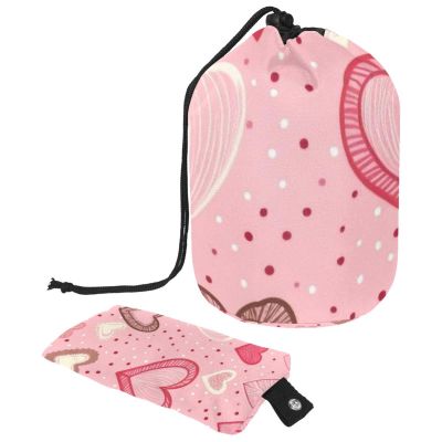2PCS Art Love-172 Travel Cosmetic Bag: Your Ultimate Makeup Organizer & Bathroom Cases - With Drawstring, Cylindrical & Small Toiletry Bag