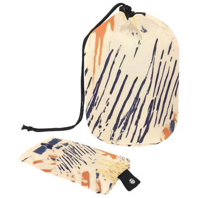 2PCS Abstract Art-614 Travel Cosmetic Bag Makeup Organizer: Stylish Bathroom Cases with Drawstring, Cylindrical & Small Toiletry Bag