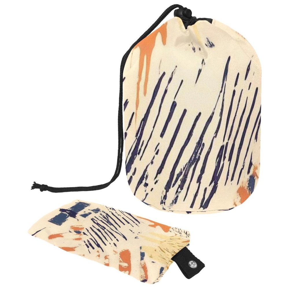 2PCS Abstract Art-614 Travel Cosmetic Bag Makeup Organizer: Stylish Bathroom Cases with Drawstring, Cylindrical & Small Toiletry Bag