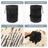 2PCS Abstract Art-614 Travel Cosmetic Bag Makeup Organizer: Stylish Bathroom Cases with Drawstring, Cylindrical & Small Toiletry Bag view 3