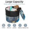 2PCS Art Marble-241 Travel Cosmetic Bag Makeup Organizer Bag Bathroom Cases Toiletry Bag with Drawstring (Cylindrical bag and small bag) view 2