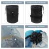 2PCS Art Marble-241 Travel Cosmetic Bag Makeup Organizer Bag Bathroom Cases Toiletry Bag with Drawstring (Cylindrical bag and small bag) view 3