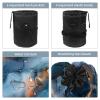 2PCS Colored Marble-398 Travel Cosmetic Bag Makeup Organizer: Stylish Bathroom Cases with Drawstring, Cylindrical & Small Toiletry Bag view 3