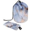 2PCS Marble Art-216 Travel Cosmetic Bag: Your Ultimate Makeup Organizer & Bathroom Cases - With Drawstring, Cylindrical & Small Toiletry Bag view 1