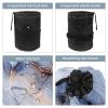 2PCS Marble Art-216 Travel Cosmetic Bag: Your Ultimate Makeup Organizer & Bathroom Cases - With Drawstring, Cylindrical & Small Toiletry Bag view 3