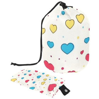 2PCS Colorful Love-28 Travel Cosmetic Bag: Your Ultimate Makeup Organizer & Bathroom Cases - With Drawstring, Cylindrical & Small Toiletry Bag