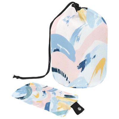 2PCS Colorful Graffiti-515 Travel Cosmetic Bag Makeup Organizer, Drawstring Bathroom Cases - Cylindrical & Small Toiletry Bag