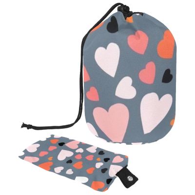 2PCS Art Love-132 Travel Cosmetic Bag: Your Ultimate Makeup Organizer & Bathroom Cases - With Drawstring, Cylindrical & Small Toiletry Bag