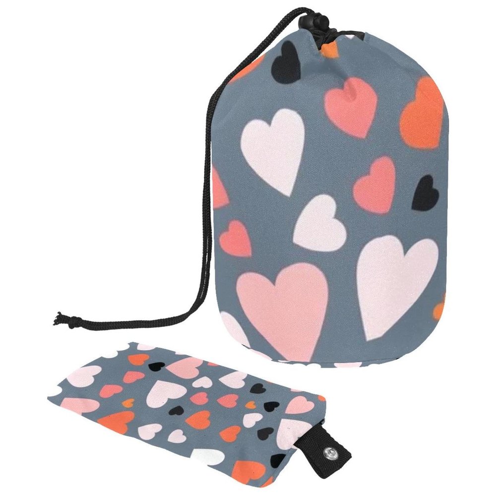 2PCS Art Love-132 Travel Cosmetic Bag: Your Ultimate Makeup Organizer & Bathroom Cases - With Drawstring, Cylindrical & Small Toiletry Bag