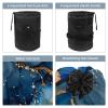 2PCS Art Marble-242 Travel Cosmetic Bag Makeup Organizer: Stylish Bathroom Cases with Drawstring, Cylindrical & Small Toiletry Bag view 3