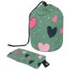 2PCS Art Love-120 Travel Cosmetic Bag: Your Ultimate Makeup Organizer & Bathroom Cases - With Drawstring, Cylindrical & Small Toiletry Bag view 1