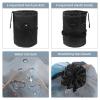 2PCS Art Marble-264 Travel Cosmetic Bag: Your Ultimate Makeup Organizer & Bathroom Cases - With Drawstring, Cylindrical & Small Toiletry Bag view 3