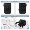 2PCS Art Love-118 Travel Cosmetic Bag Makeup Organizer: Stylish Bathroom Cases with Drawstring, Cylindrical & Small Toiletry Bag view 3