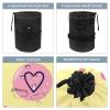 2PCS Art Love-198 Travel Cosmetic Bag Makeup Organizer: Stylish Bathroom Cases with Drawstring, Cylindrical & Small Toiletry Bag view 3
