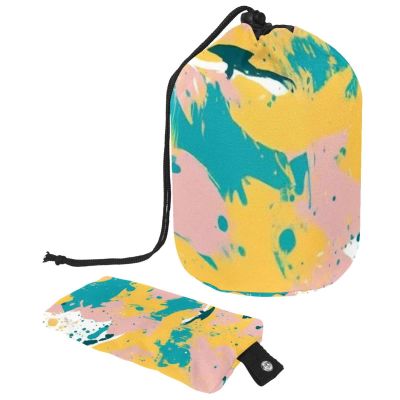 2PCS Abstract Art-599 Travel Cosmetic Bag Makeup Organizer, Drawstring Bathroom Cases - Cylindrical & Small Toiletry Bag