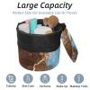 2PCS Art Marble-260 Travel Cosmetic Bag: Your Ultimate Makeup Organizer & Bathroom Cases - With Drawstring, Cylindrical & Small Toiletry Bag view 2