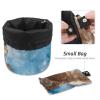 2PCS Art Marble-260 Travel Cosmetic Bag: Your Ultimate Makeup Organizer & Bathroom Cases - With Drawstring, Cylindrical & Small Toiletry Bag view 4