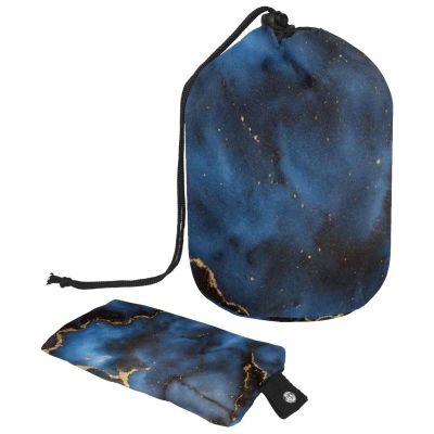 2PCS Colored Marble-396 Travel Cosmetic Bag: Your Ultimate Makeup Organizer & Bathroom Cases - With Drawstring, Cylindrical & Small Toiletry Bag