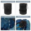 2PCS Art Marble-238 Travel Cosmetic Bag Makeup Organizer: Stylish Bathroom Cases with Drawstring, Cylindrical & Small Toiletry Bag view 3