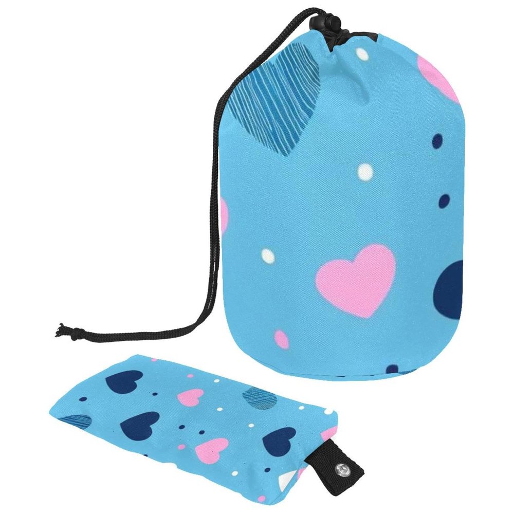 2PCS Colorful Love-14 Travel Cosmetic Bag Makeup Organizer: Stylish Bathroom Cases with Drawstring, Cylindrical & Small Toiletry Bag