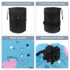 2PCS Colorful Love-14 Travel Cosmetic Bag Makeup Organizer: Stylish Bathroom Cases with Drawstring, Cylindrical & Small Toiletry Bag view 3