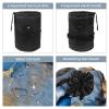 2PCS Colored Marble-384 Travel Cosmetic Bag: Your Ultimate Makeup Organizer & Bathroom Cases - With Drawstring, Cylindrical & Small Toiletry Bag view 3