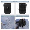 2PCS Retro Aesthetic Marble-275 Travel Cosmetic Bag Makeup Organizer, Drawstring Bathroom Cases - Cylindrical & Small Toiletry Bag view 3