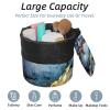 2PCS Colored Marble-395 Travel Cosmetic Bag Makeup Organizer, Drawstring Bathroom Cases - Cylindrical & Small Toiletry Bag view 2