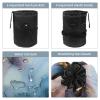 2PCS Colored Marble-395 Travel Cosmetic Bag Makeup Organizer, Drawstring Bathroom Cases - Cylindrical & Small Toiletry Bag view 3