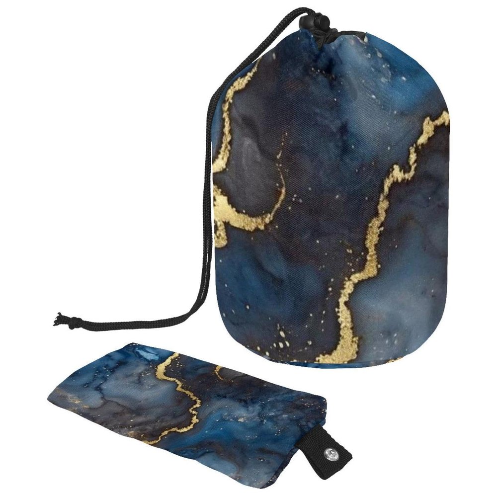 2PCS Colored Marble-412 Travel Cosmetic Bag: Your Ultimate Makeup Organizer & Bathroom Cases - With Drawstring, Cylindrical & Small Toiletry Bag