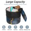 2PCS Colored Marble-412 Travel Cosmetic Bag: Your Ultimate Makeup Organizer & Bathroom Cases - With Drawstring, Cylindrical & Small Toiletry Bag view 2