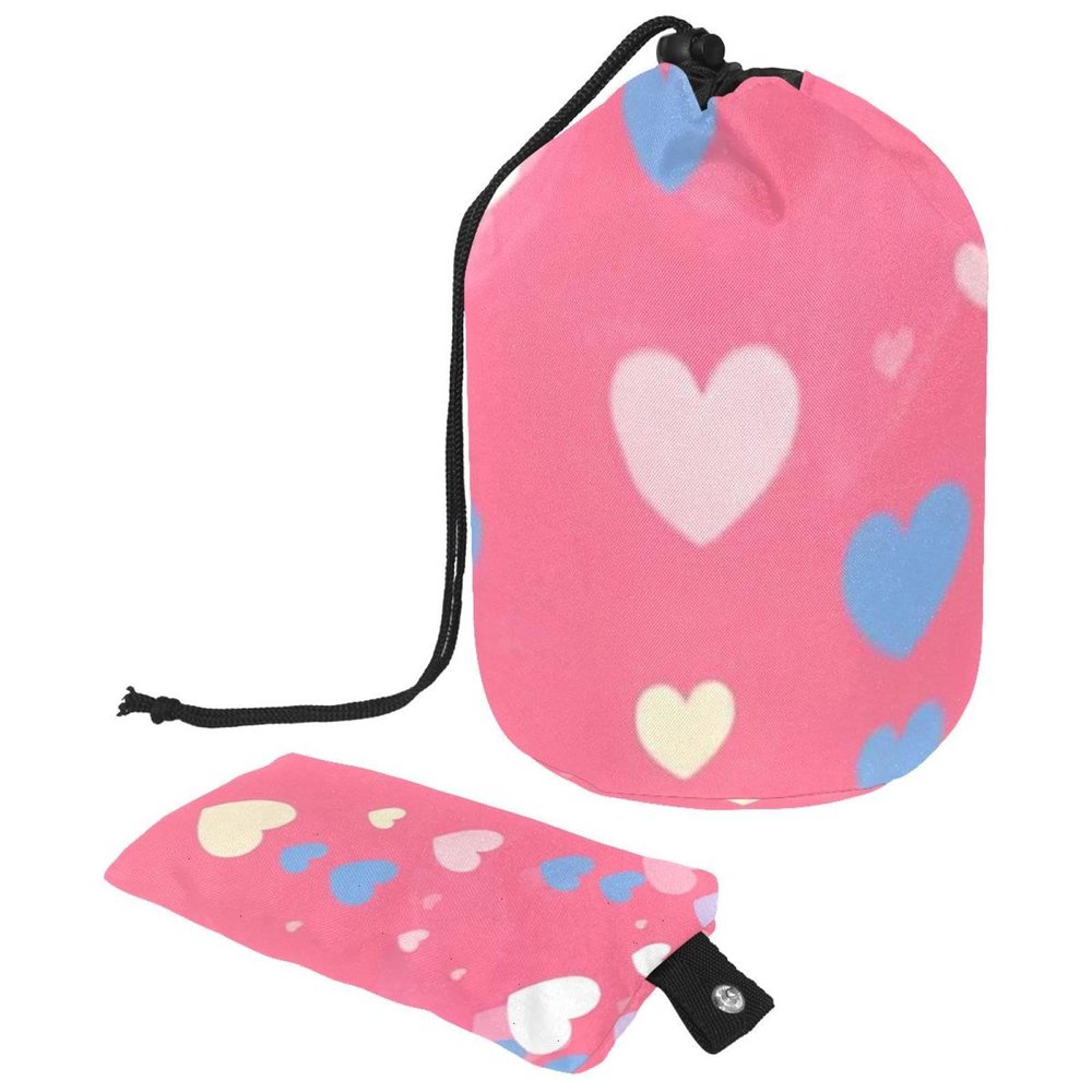 2PCS Art Love-117 Travel Cosmetic Bag Makeup Organizer Bag Bathroom Cases Toiletry Bag with Drawstring (Cylindrical bag and small bag)