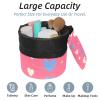 2PCS Art Love-117 Travel Cosmetic Bag Makeup Organizer Bag Bathroom Cases Toiletry Bag with Drawstring (Cylindrical bag and small bag) view 2