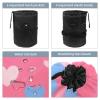 2PCS Art Love-117 Travel Cosmetic Bag Makeup Organizer Bag Bathroom Cases Toiletry Bag with Drawstring (Cylindrical bag and small bag) view 3