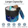 2PCS Art Marble-246 Travel Cosmetic Bag Makeup Organizer: Stylish Bathroom Cases with Drawstring, Cylindrical & Small Toiletry Bag view 2