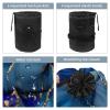 2PCS Art Marble-246 Travel Cosmetic Bag Makeup Organizer: Stylish Bathroom Cases with Drawstring, Cylindrical & Small Toiletry Bag view 3